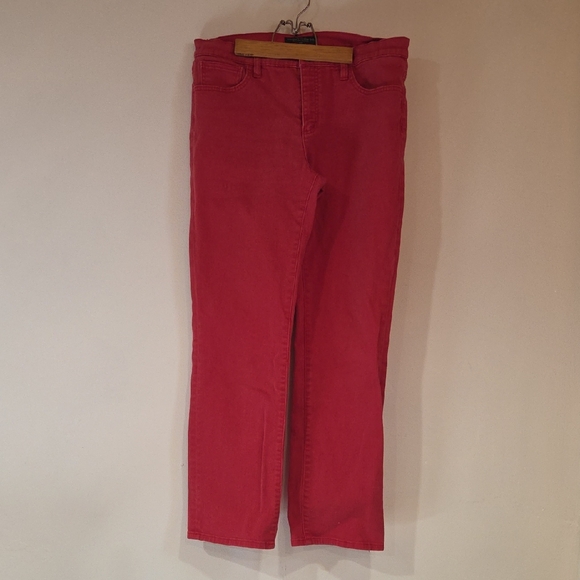 Lauren Ralph Lauren Denim - Lauren Ralph Lauren Red Straight Leg Jeans Size 14 Classic Straight Fit